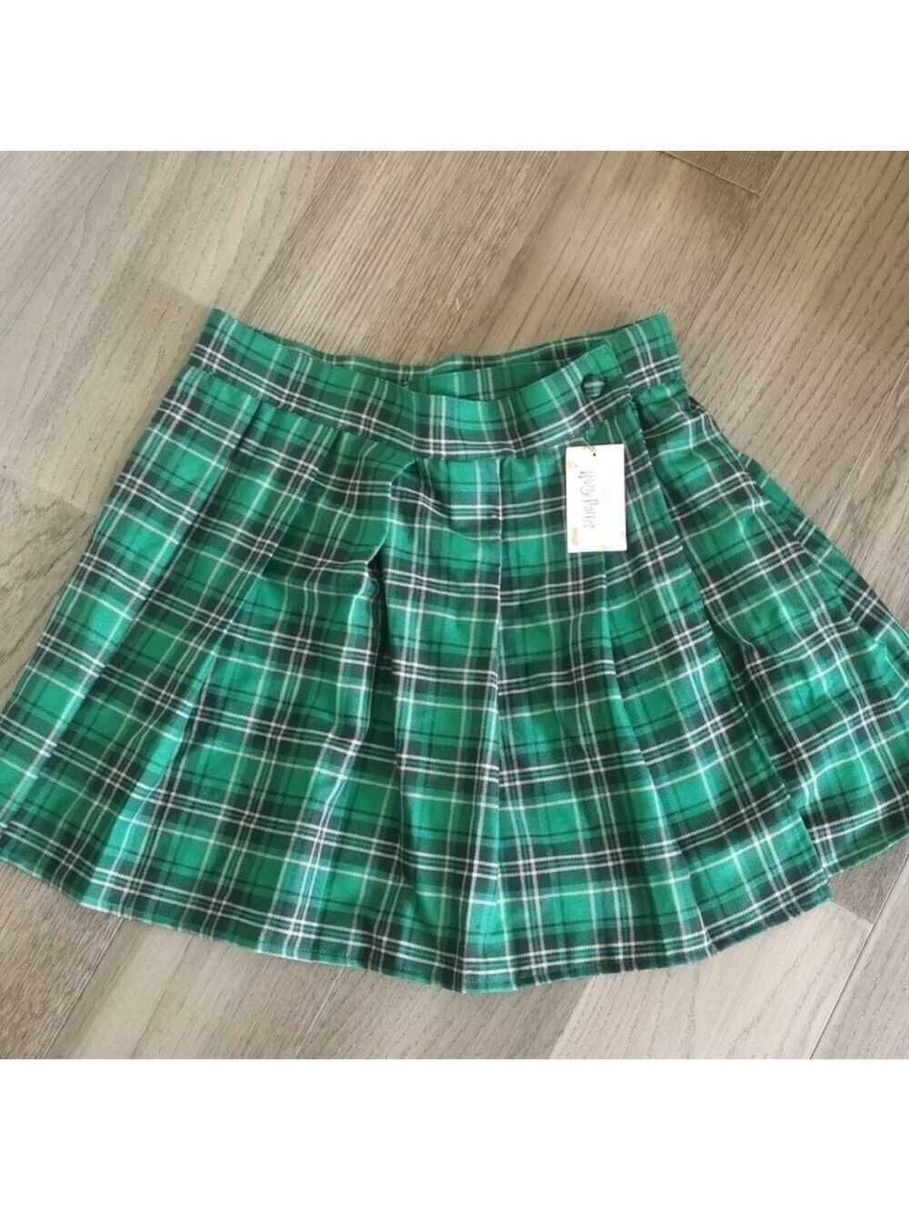 NWT Spirit Halloween Harry Potter Green Plaid Preppy Mini SkirtJunior L